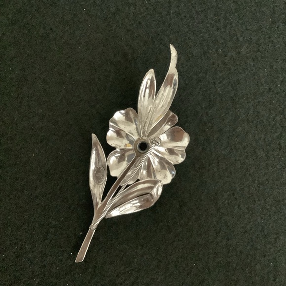 Vintage TAYLORD sterling silver & rhinestone brooch. - Picture 4 of 6